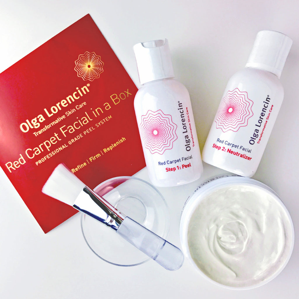Get to Know Olga's Red Carpet Facial in a Box Olga Lorencin Skin Care